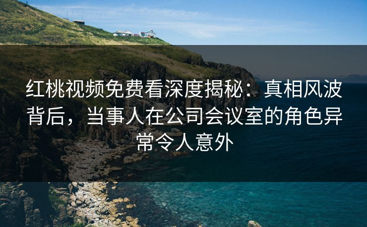 红桃视频免费看深度揭秘：真相风波背后，当事人在公司会议室的角色异常令人意外