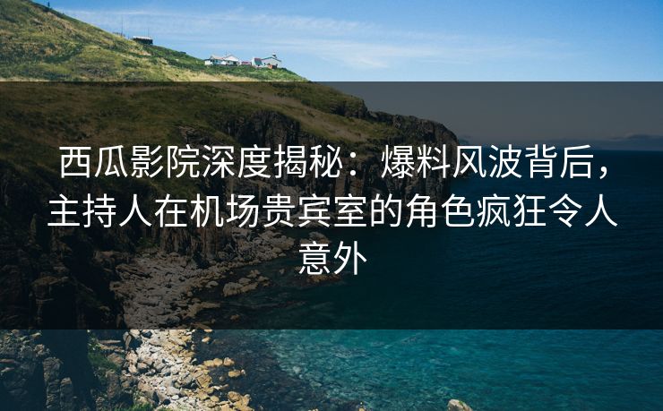西瓜影院深度揭秘：爆料风波背后，主持人在机场贵宾室的角色疯狂令人意外